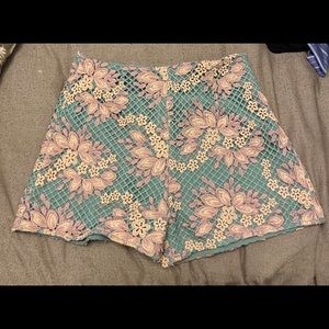 Crochet high waisted shorts